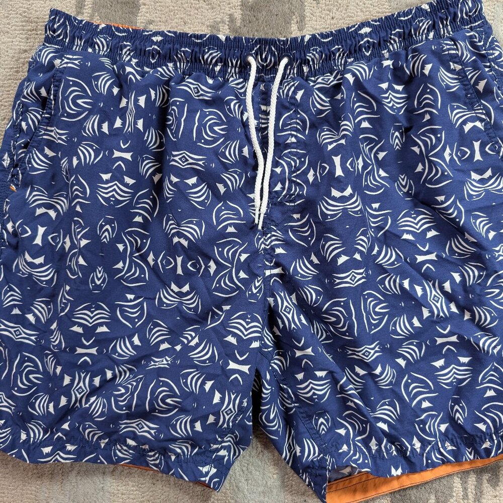 Reyn Spooner Kahe i'a / Elastic Waist Swimsuit • 7" Inseam - 2XL / Blue